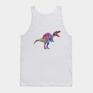Spinosaurus dinosaur watercolor Tank Top